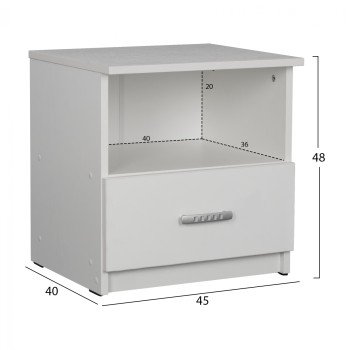 ΚΟΜΟΔΙΝΟ ADLER ΜΕΛΑΜΙΝΗΣ ΛΕΥΚΟ HM2431.03 45x40x48 εκ. ΚΟΜΟΔΙΝΟ ADLER ΜΕΛΑΜΙΝΗΣ ΛΕΥΚΟ HM2431.03 45x40x48 εκ.