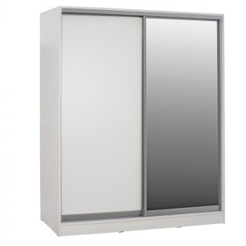ΝΤΟΥΛΑΠΑ ADLER ΜΕΛΑΜΙΝΗΣ ΛΕΥΚΗ ΜΕ ΚΑΘΡΕΠΤΗ HM2437.03  180X60X210Υεκ.