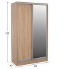 ΝΤΟΥΛΑΠΑ ΣΥΡΟΜΕΝΗ ADLER ΜΕΛΑΜΙΝΗΣ 120x60x220Yεκ. ΔΙΦΥΛΛΗ SONAMA ΜΕ ΚΑΘΡΕΠΤΗ HM2460.01