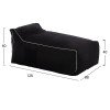 ΠΟΥΦ ZAFER HM5772.12 ΜΕ TEXTILINE ΜΑΥΡΟ ΚΑΙ ΛΕΥΚΟ ΡΕΛΙ 88x128x40-60Υ εκ.