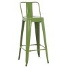 ΣΚΑΜΠΟ BAR ΜΕΤΑΛΛΙΚΟ MELITA ME ΠΛΑΤΗ ΣΕ LIGHT OLIVE GREEN HM8643.13 43Χ43Χ100Yεκ.