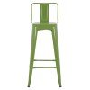 ΣΚΑΜΠΟ BAR ΜΕΤΑΛΛΙΚΟ MELITA ME ΠΛΑΤΗ ΣΕ LIGHT OLIVE GREEN HM8643.13 43Χ43Χ100Yεκ.