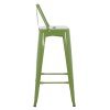 ΣΚΑΜΠΟ BAR ΜΕΤΑΛΛΙΚΟ MELITA ME ΠΛΑΤΗ ΣΕ LIGHT OLIVE GREEN HM8643.13 43Χ43Χ100Yεκ.