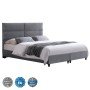 ΚΡΕΒΑΤΙ MILO ΑΠΟ ΓΚΡΙ ΒΕΛΟΥΔΟ HM628.10 ΓΙΑ ΣΤΡΩΜΑ 180x200 εκ.