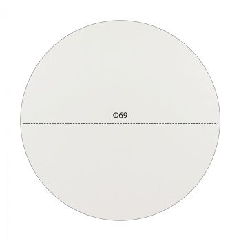 ΕΠΙΦΑΝΕΙΑ ΤΡΑΠΕΖΙΟΥ HPL HM5842.02 ΛΕΥΚΗ Φ69 εκ. ΠΑΧΟΥΣ 12mm.