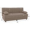 ΚΑΝΑΠΕΣ ΚΡΕΒΑΤΙ ANDRI ΤΡΙΘΕΣΙΟΣ ΜΠΕΖ HM3239.04 180x83x74Υ εκ.