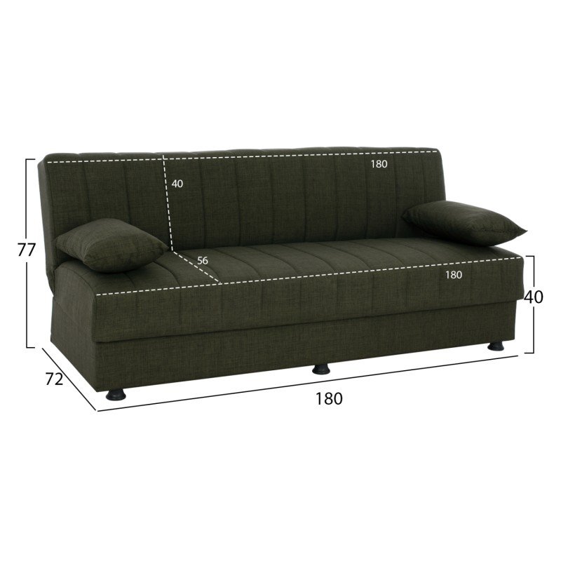 ΚΑΝΑΠΕΣ ΚΡΕΒΑΤΙ ANDRI ΤΡΙΘΕΣΙΟΣ DARK OLIVE HM3239.05 180x72x77 εκ. ΚΑΝΑΠΕΣ ΚΡΕΒΑΤΙ ANDRI ΤΡΙΘΕΣΙΟΣ DARK OLIVE HM3239.05 180x72x77 εκ.