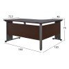 ΣΕΤ ΓΡΑΦΕΙΟΥ 2ΤΜΧ ΣΕ ΧΡΩΜΑ WENGE HM10201.02L ΣΕΤ ΓΡΑΦΕΙΟΥ 2ΤΜΧ ΣΕ ΧΡΩΜΑ WENGE HM10201.02L