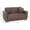 ΚΑΝΑΠΕΣ ΚΡΕΒΑΤΙ POLYA ΔΙΘΕΣΙΟΣ ΚΑΦΕ HM3241.02 153x87x77 εκ.