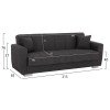 ΚΑΝΑΠΕΣ ΚΡΕΒΑΤΙ POLYA ΤΡΙΘΕΣΙΟΣ HM3240.03 ΓΚΡΙ 215x85x76Υ εκ.