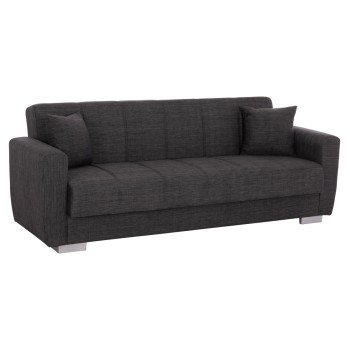 ΚΑΝΑΠΕΣ ΚΡΕΒΑΤΙ POLYA ΤΡΙΘΕΣΙΟΣ HM3240.03 ΓΚΡΙ 215x85x76Υ εκ.