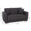 ΚΑΝΑΠΕΣ ΚΡΕΒΑΤΙ POLYA ΔΙΘΕΣΙΟΣ ΓΚΡΙ HM3241.03 153x87x77Υεκ.
