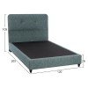 ΚΡΕΒΑΤΙ DOLORES LIGHT GREEN HM648.27 ΓΙΑ ΣΤΡΩΜΑ 120x200 εκ.