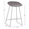 ΣΚΑΜΠΟ ΜΠΑΡ NAILA HM9299.10 ΓΚΡΙ ΜΕΣΑΙΟΥ ΥΨΟΥΣ 44x44x74Yεκ.