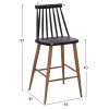 ΣΚΑΜΠΟ ΜΠΑΡ VANESSA ΜΑΥΡΟ ΜΕΣΑΙΟΥ ΥΨΟΥΣ HM9300.02  43x45x97Υεκ.