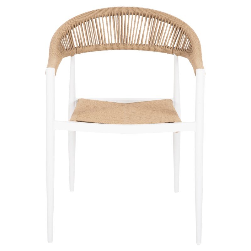 ΠΟΛΥΘΡΟΝΑ ΑΛΟΥΜΙΝΙΟΥ GRET HM5854.01 ΛΕΥΚΗ PE RATTAN ΜΠΕΖ 56x55,5x78Υεκ.