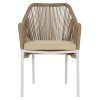ΠΟΛΥΘΡΟΝΑ ΑΛΟΥΜΙΝΙΟΥ LOKKI HM5855.01 ΛΕΥΚΟ ΜΕ ΣΧΟΙΝΙ WICKER PE ΜΠΕΖ 56x66x82Υ εκ.