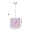ΠΑΙΔΙΚΟ ΦΩΤΙΣΤΙΚΟ ΟΡΟΦΗΣ ΥΦΑΣΜΑΤΙΝΟ BALLERINA Φ25x21-62 εκ.HM7575.02