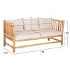 ΣΕΤ ΣΑΛΟΝΙ 4ΤΜΧ EDDARD HM9340 ΑΠΟ ΜΑΣΙΦ ΞΥΛΟ TEAK  ΦΥΣΙΚΟ - ΛΕΥΚΟ