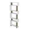 ΒΙΒΛΙΟΘΗΚΗ ΜΕΛΑΜΙΝΗΣ OWLOLIVE GREY ΛΕΥΚΟ 60x19,5x165Yεκ.HM8923.11