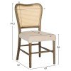 ΚΑΡΕΚΛΑ ΤΟΟΝ ΞΥΛΟ RATTAN ΥΦΑΣΜΑ HM9406.04 47x52x91,5Υεκ.