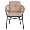 ΠΟΛΥΘΡΟΝΑ ΑΛΟΥΜΙΝΙΟΥ DARK GREY ΕΠΑΓΓΕΛΜ. RATTAN ΜΑΞΙΛΑΡΙ ΜΠΕΖ HM5863.01 60x56x84 εκ.