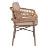 ΠΟΛΥΘΡΟΝΑ ΑΛΟΥΜΙΝΙΟΥ ΜΟΚΑ ΕΠΑΓΓΕΛΜ. RATTAN & ΜΑΞΙΛΑΡΙ ΜΠΕΖ HM5863.02 60x56x84Y εκ.