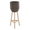 ΓΛΑΣΤΡΑ ΑΠΟ RATTAN ΚΑΙ BAMBOO HM7724 36Χ35Χ95Yεκ.ΦΥΣΙΚΟ - ΠΡΑΣΙΝΟ