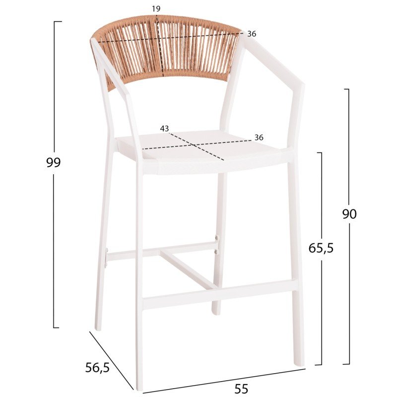 ΣΚΑΜΠΟ ΑΛΟΥΜΙΝΙΟΥ MIRI HM5892.12 ΜΕΣΑΙΟΥ ΥΨΟΥΣ RATTAN & TEXTLINE ΛΕΥΚΟ ΜΠΕΖ 55x56,5x99Y ΣΚΑΜΠΟ ΑΛΟΥΜΙΝΙΟΥ MIRI HM5892.12 ΜΕΣΑΙΟΥ ΥΨΟΥΣ RATTAN & TEXTLINE ΛΕΥΚΟ ΜΠΕΖ 55x56,5x99Y