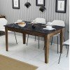 ΤΡΑΠΕΖΙ STANDARD HM9507.05 ΜΕΛΑΜΙΝΗ ΚΑΡΥΔΙ-ΜΑΥΡΟ ΜΑΡΜΑΡΟ ΜΕ ΑΠΟΘ.ΧΩΡΟ 145x88x75Yεκ.