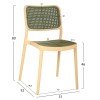 ΚΑΡΕΚΛΑ ΠΟΛΥΠΡΟΠΥΛΕΝΙΟΥ MEKO HM5934.04 ΜΠΕΖ ΜΕ OLIVE GREEN ΨΑΘΑ 51x52x80Υεκ.
