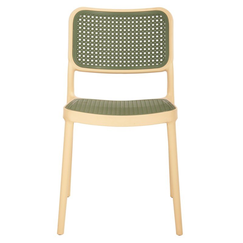 ΚΑΡΕΚΛΑ ΠΟΛΥΠΡΟΠΥΛΕΝΙΟΥ MEKO HM5934.04 ΜΠΕΖ ΜΕ OLIVE GREEN ΨΑΘΑ 51x52x80Υεκ.