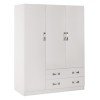 ΝΤΟΥΛΑΠΑ 3ΦΥΛΛΗ CARLY HM384.05 ΜΕ ΔΥΟ ΣΥΡΤΑΡΙΑ ΛΕΥΚΗ 150X55Χ180Υεκ.