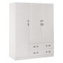 ΝΤΟΥΛΑΠΑ 3ΦΥΛΛΗ CARLY HM384.05 ΜΕ ΔΥΟ ΣΥΡΤΑΡΙΑ ΛΕΥΚΗ 150X55Χ180Υεκ.