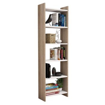ΒΙΒΛΙΟΘΗΚΗ CLASSIKER HM9226.12 ΜΕΛΑΜΙΝΗΣ SONΟMA-ΛΕΥΚΟ 48,5x22x160Υεκ.