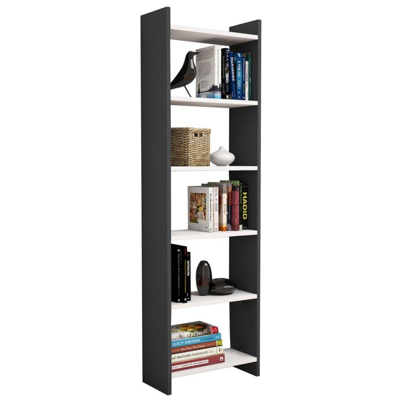 ΒΙΒΛΙΟΘΗΚΗ CLASSIKER HM9226.13 ΜΕΛΑΜΙΝΗΣ ΓΚΡΙ-ΛΕΥΚΟ 48,5x22x160Υεκ.