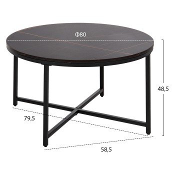 ΤΡΑΠΕΖΙ ΣΑΛΟΝΙΟΥ HM9420.03 BLACK MARBLE ΜΕΛΑΜΙΝΗ-ΜΑΥΡΗ ΜΕΤΑΛΛΙΚΗ ΒΑΣΗ Φ80x48,5Yεκ. ΤΡΑΠΕΖΙ ΣΑΛΟΝΙΟΥ HM9420.03 BLACK MARBLE ΜΕΛΑΜΙΝΗ-ΜΑΥΡΗ ΜΕΤΑΛΛΙΚΗ ΒΑΣΗ Φ80x48,5Yεκ.