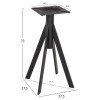 ΒΑΣΗ ΤΡΑΠΕΖΙΟΥ ΜΑΥΡΗ ΜΕΤΑΛΛΙΚΗ ΗΜ5918 37,5x37,5x73Y εκ.