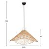 ΦΩΤΙΣΤΙΚΟ ΟΡΟΦΗΣ ΚΡΕΜΑΣΤΟ HM7879.02 RATTAN ΣΕ ΦΥΣΙΚΟ ΧΡΩΜΑ Φ80x126Υ εκ.