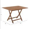 ΤΡΑΠΕΖΙ ΤΡΑΠΕΖΑΡΙΑΣ KENDALL ΠΤΥΣΣΟΜΕΝΟ HM9542 TEAK ΣΕ ΦΥΣΙΚΟ ΧΡΩΜΑ 120x80x75Yεκ.