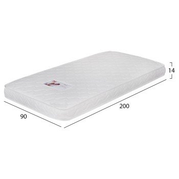 ΣΤΡΩΜΑ ΑΦΡΟΥ ΧΩΡΙΣ ΕΛΑΤΗΡΙΑ JORDY 90X200x15Y-- HM374.10  (ROLL PACKING) ΛΕΥΚΟ