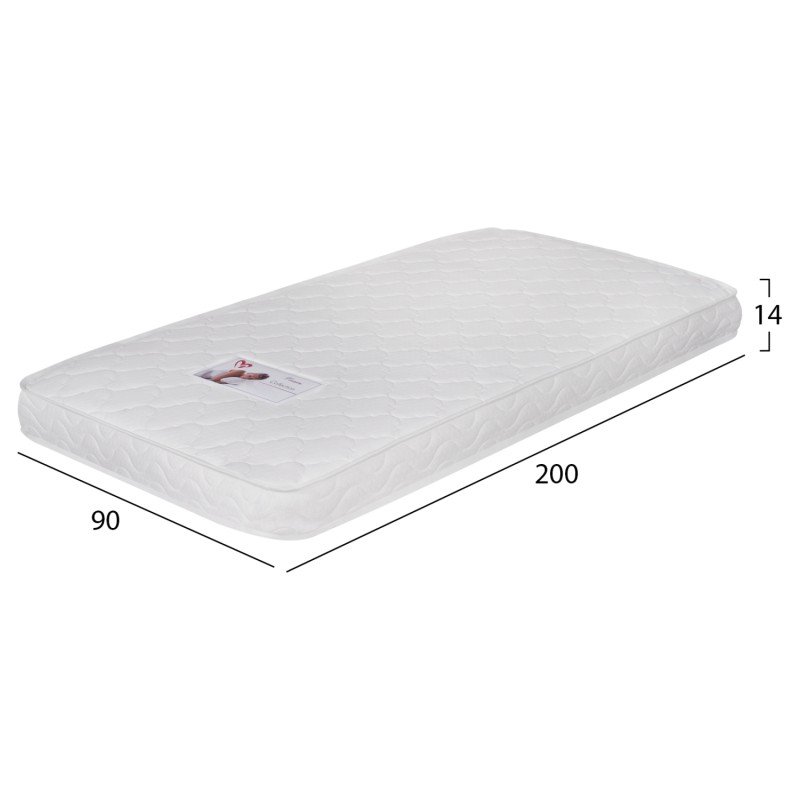 ΣΤΡΩΜΑ ΑΦΡΟΥ ΧΩΡΙΣ ΕΛΑΤΗΡΙΑ JORDY 90X200x15Y-- HM374.10  (ROLL PACKING) ΛΕΥΚΟ