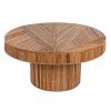 ΤΡΑΠΕΖΙ ΣΑΛΟΝΙΟΥ GATSBY ΣΤΡΟΓΓΥΛΟ HM9651 RATTAN ΧΡΩΜΑ ΦΥΣΙΚΟ Φ100x50Y εκ.