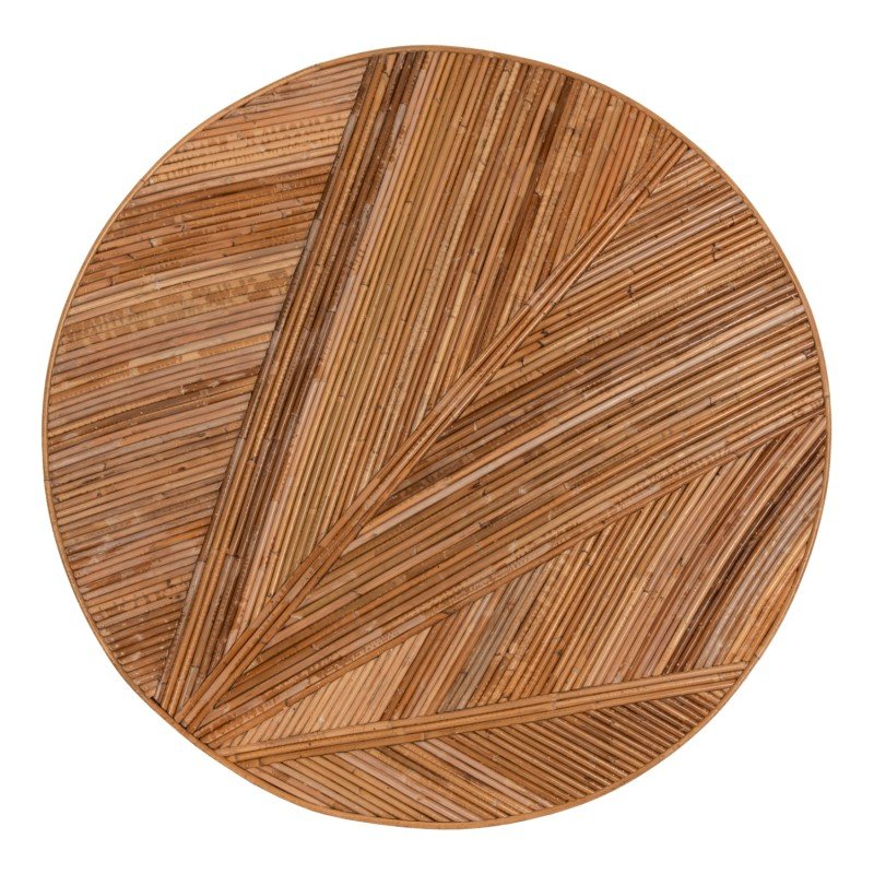 ΤΡΑΠΕΖΙ ΣΑΛΟΝΙΟΥ GATSBY ΣΤΡΟΓΓΥΛΟ HM9651 RATTAN ΧΡΩΜΑ ΦΥΣΙΚΟ Φ100x50Y εκ.