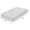 ΣΤΡΩΜΑ CONTINUOUS SPRING ΧΑΜΗΛΗ ΣΟΥΣΤΑ ΜΟΝΗΣ ΟΨΗΣ HM671.01 90x190x16 εκ.