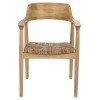 ΠΟΛΥΘΡΟΝΑ KINGSLEY HM9634.01 ΞΥΛΟ TEAK & ΨΑΘΑ ΣΕ ΦΥΣΙΚΟ ΧΡΩΜΑ 57,5x54x80Yεκ.