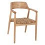 ΠΟΛΥΘΡΟΝΑ KINGSLEY HM9634.01 ΞΥΛΟ TEAK & ΨΑΘΑ ΣΕ ΦΥΣΙΚΟ ΧΡΩΜΑ 57,5x54x80Yεκ.