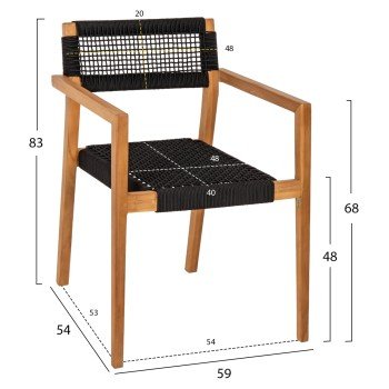 ΠΟΛΥΘΡΟΝΑ CHARLOTTE HM9637.02 ΞΥΛΟ TEAK & ΜΑΥΡΟ ΣΧΟΙΝΙ--B'ΔΙΑΛΟΓΗΣ 59x54x83Y
