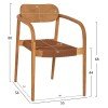 ΠΟΛΥΘΡΟΝΑ OSLO HM9636.01 ΞΥΛΟ TEAK ΦΥΣΙΚΟ & ΣΧΟΙΝΙ--B’ΔΙΑΛΟΓΗΣ 55x54x80Y εκ.