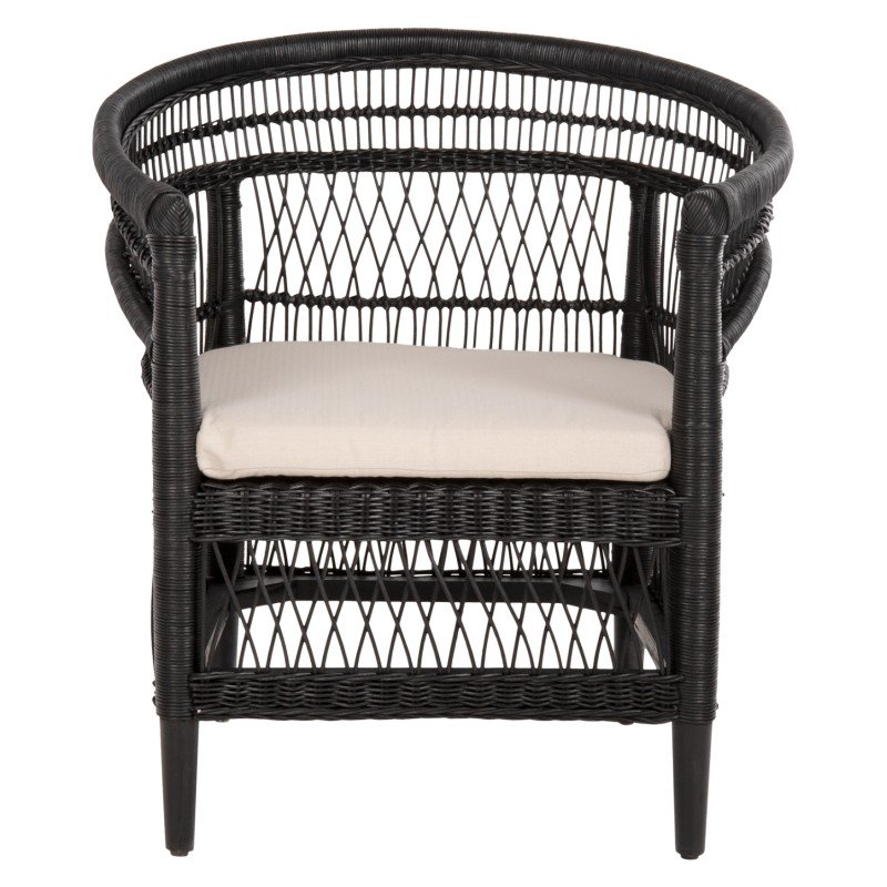 ΠΟΛΥΘΡΟΝΑ MALAWI HM9635.03 ΞΥΛΟ ΜΑΟΝΙ ΜΕ RATTAN ΜΑΥΡΟ--Β'ΔΙΑΛΟΓΗΣ 80x70x86Υεκ.